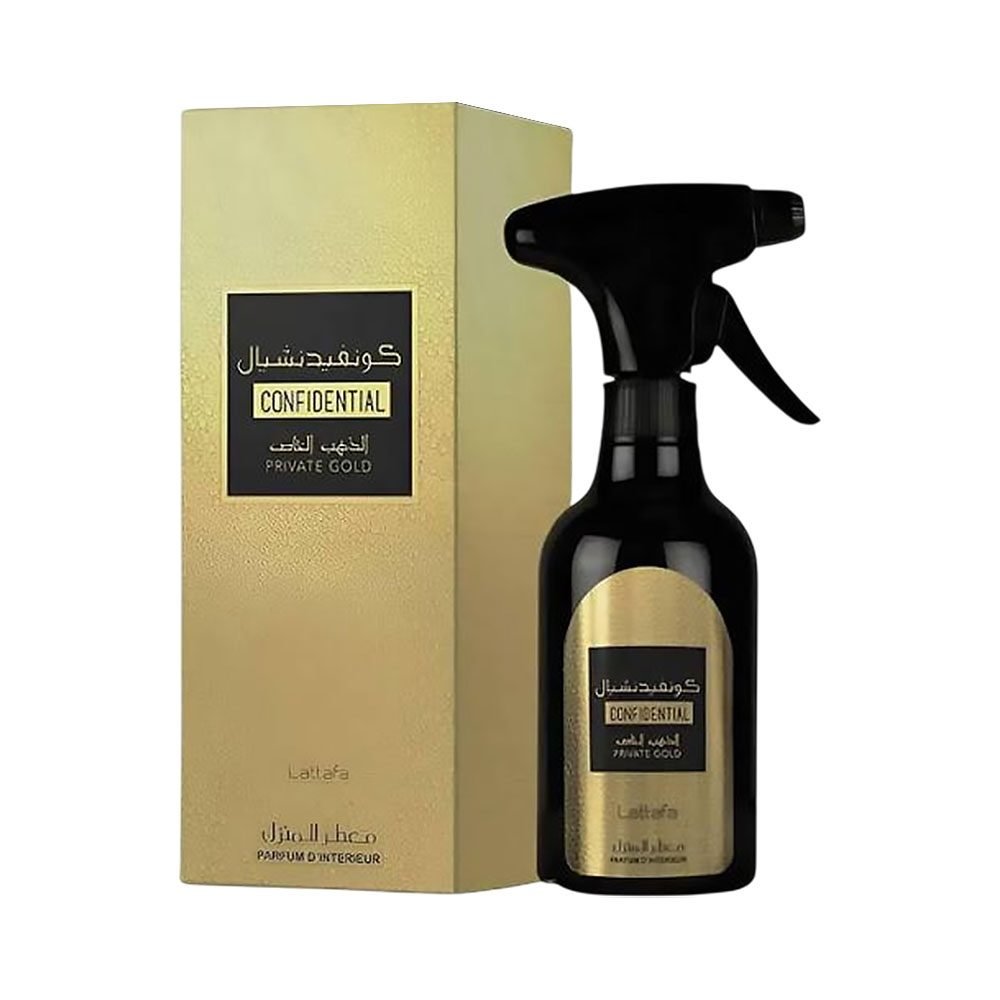 PERFUME PARA AMBIENTES LATTAFA CONFIDENTIAL PRIVATE GOLD 450 ML