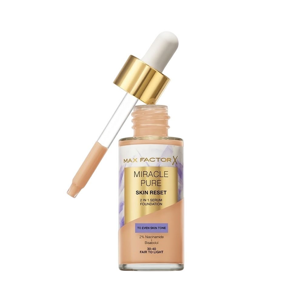 BASE MAX FACTOR MIRACLE PURE SKIN RESET 2 IN 1 FAIR TO LIGHT 30 ML
